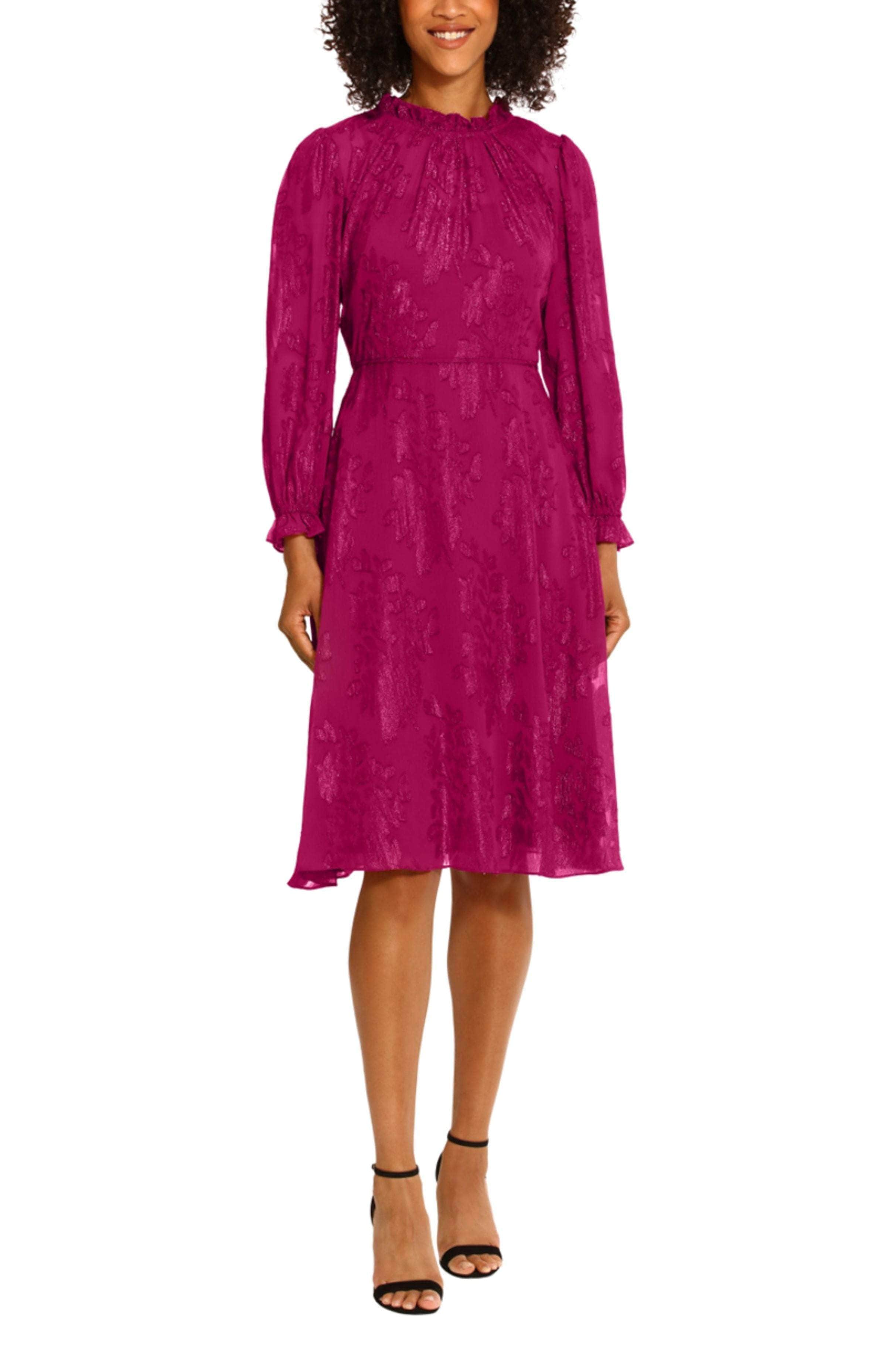 Image of Maggy London G5395M - Bishop Sleeve Knee Length Formal Dress