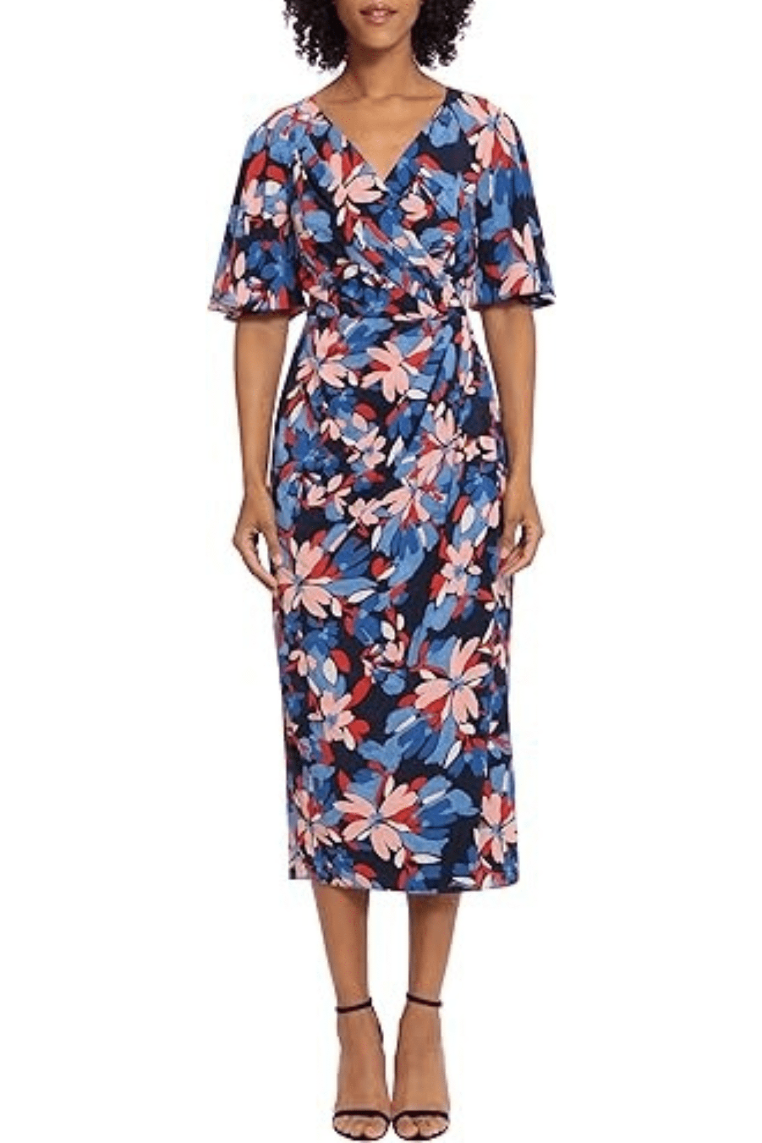 Image of Maggy London G5684M - Floral Short Sleeve Casual Dress