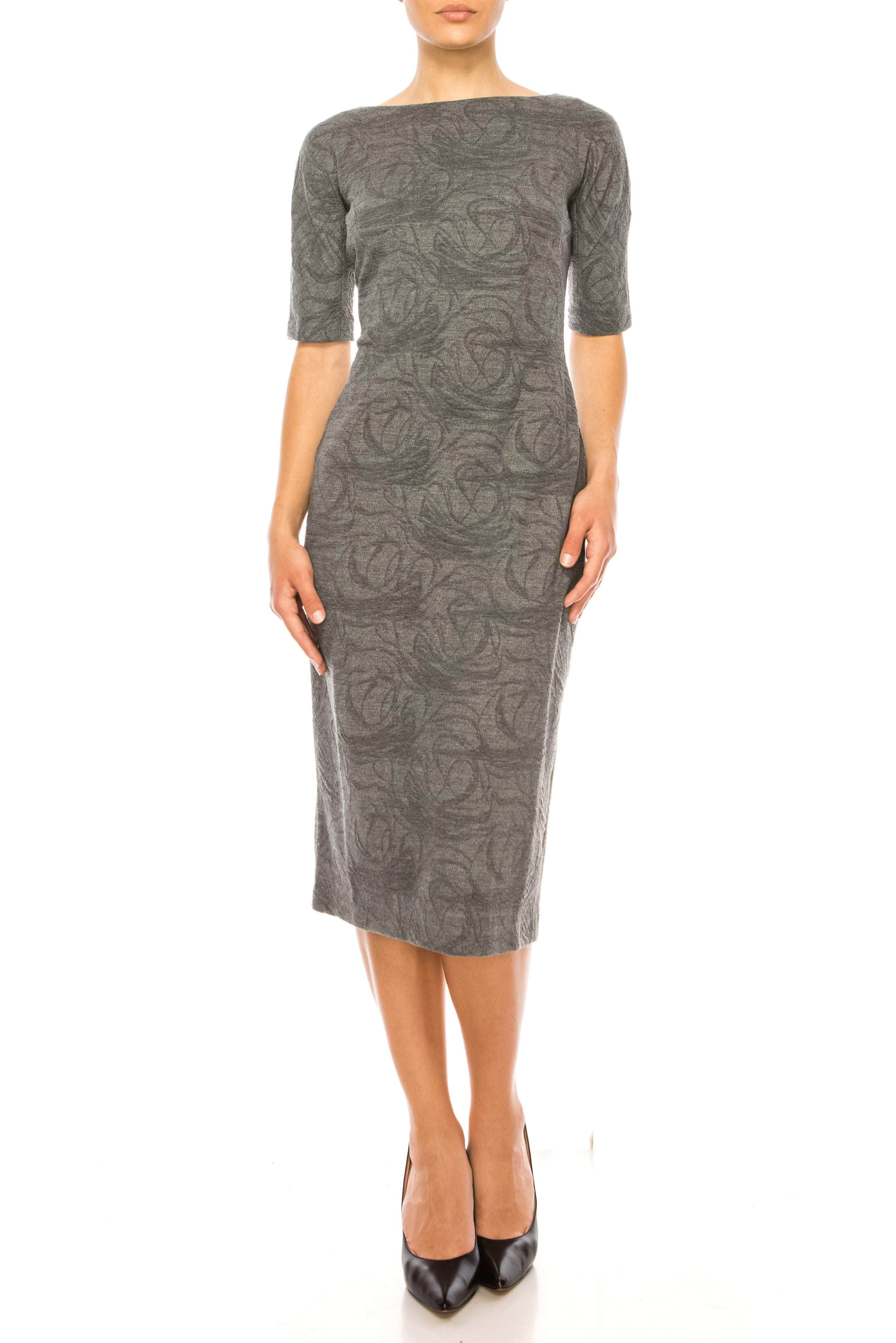 Image of Maggy London GT158M - Fitted Jacquard Dress