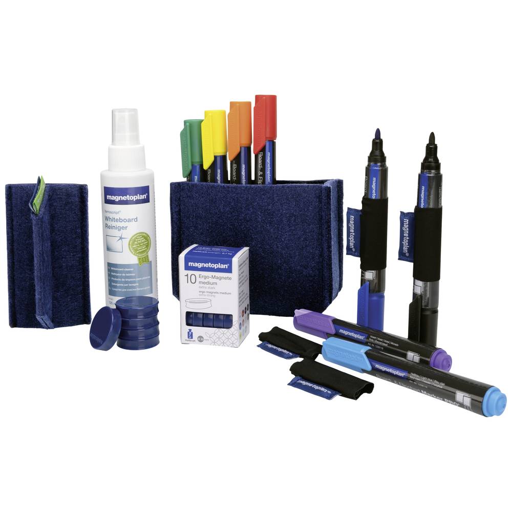 Image of Magnetoplan Whiteboard accessory set Essential Set Blue