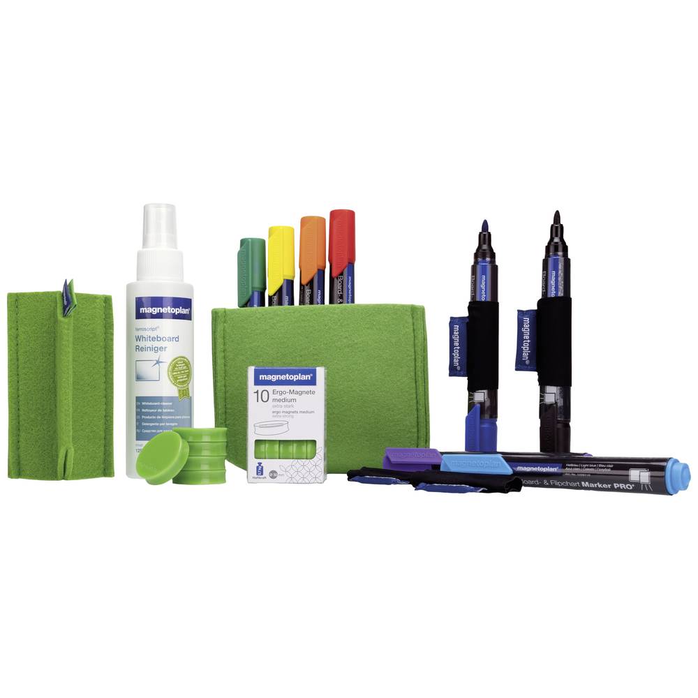 Image of Magnetoplan Whiteboard accessory set Essential Set Green