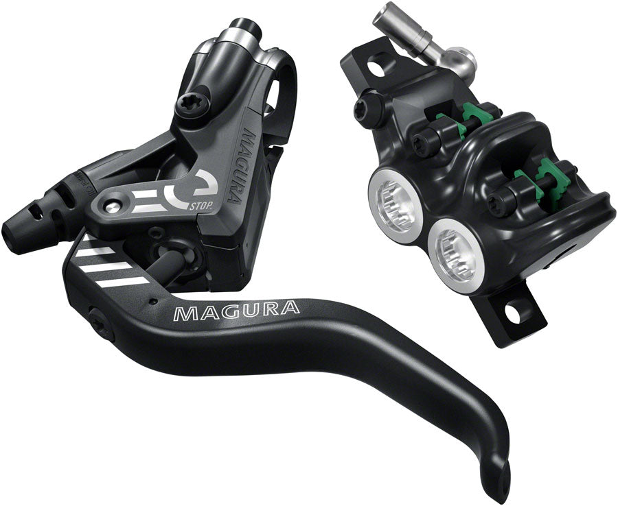 Image of Magura MT5 eSTOP Disc Brake and Lever - Front or Rear Hydraulic Post Mount Black