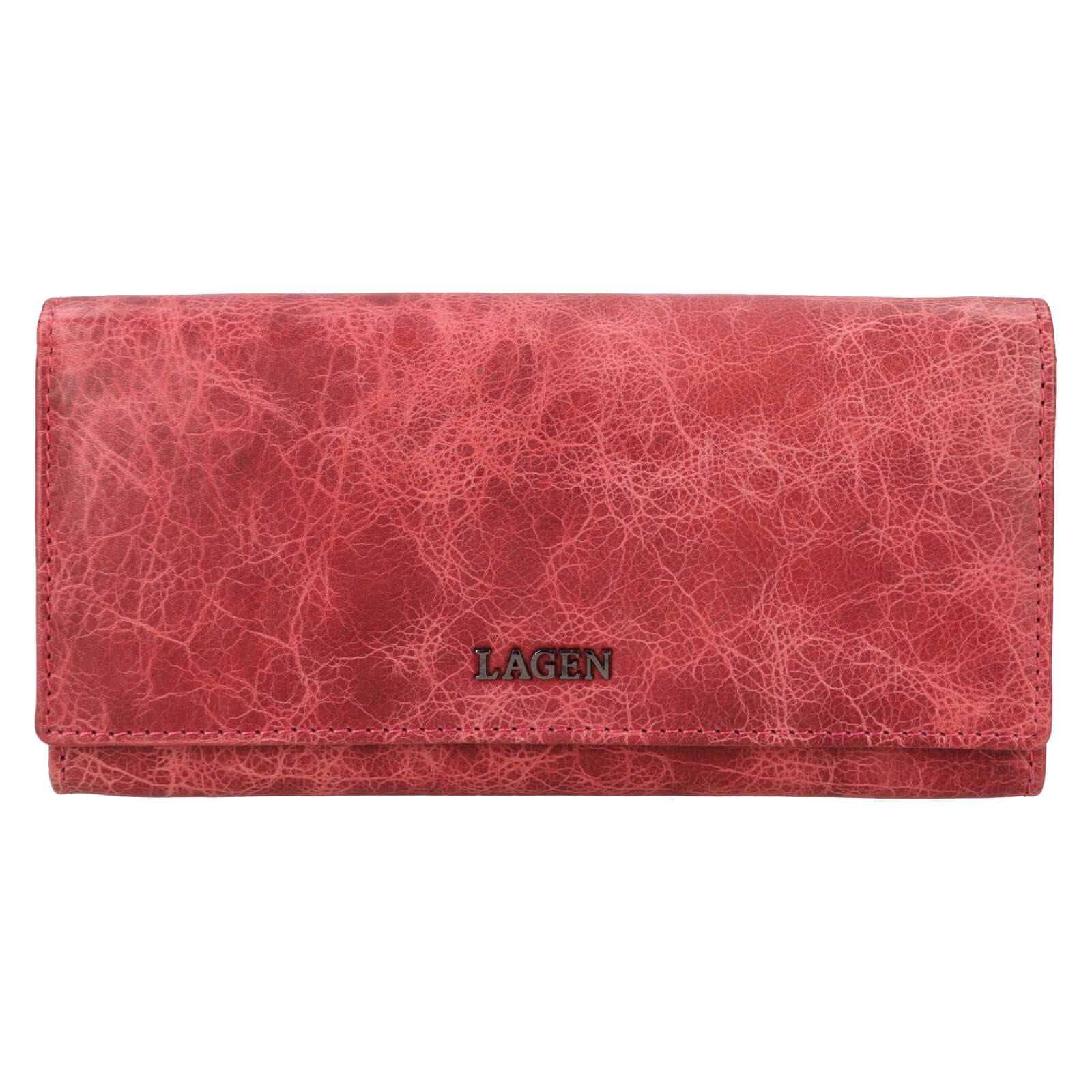 Image of Malá dámská kožená peněženka Lagen Dorote - růžová CZ