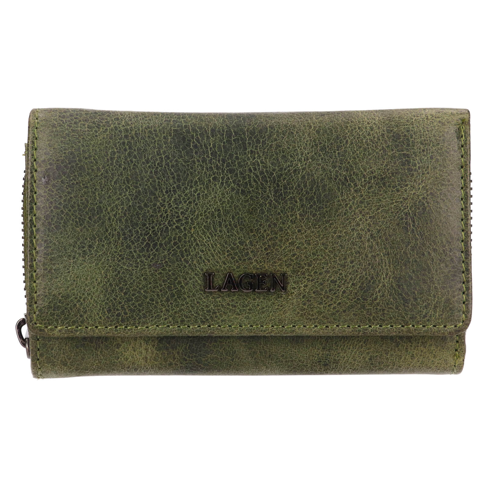 Image of Malá dámská kožená peněženka Lagen Erett - zelená CZ
