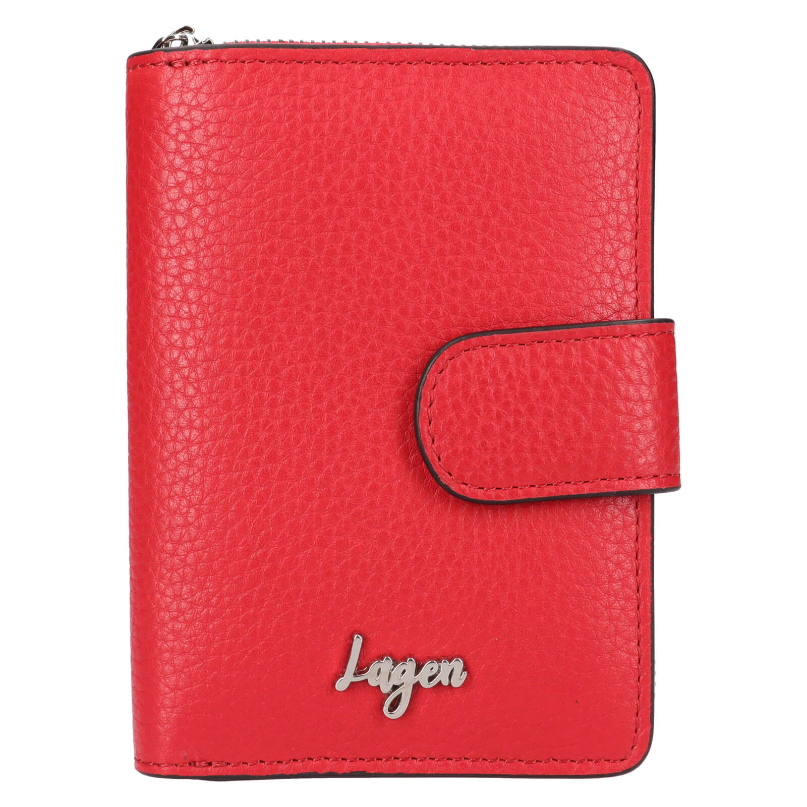 Image of Malá dámská kožená peněženka Lagen Silla - červená CZ