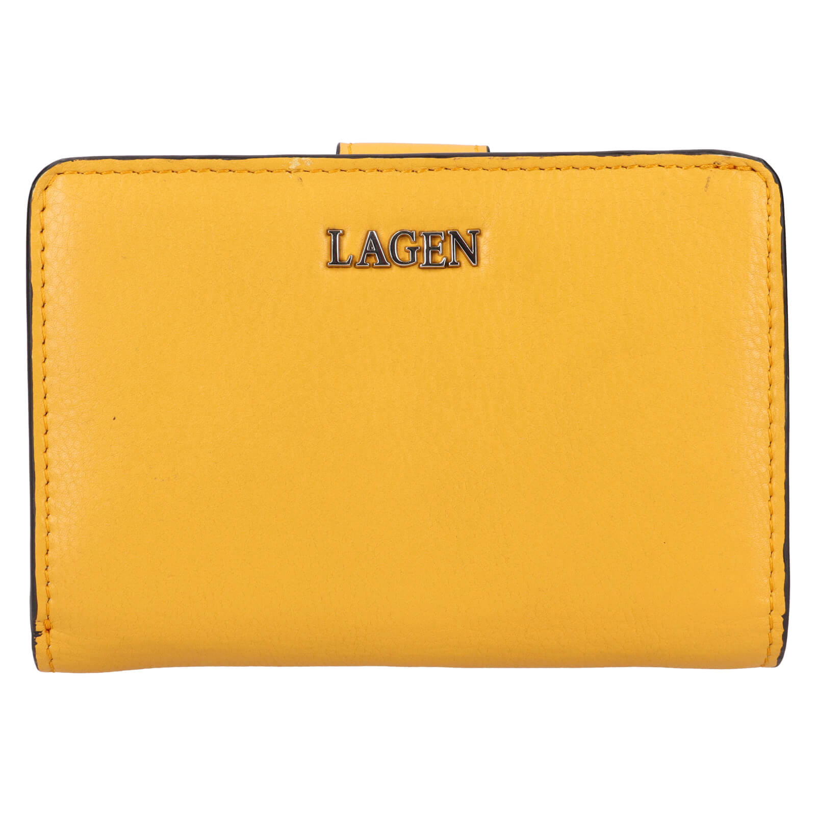 Image of Malá dámská kožená peněženka Lagen Tanits - žlutá CZ
