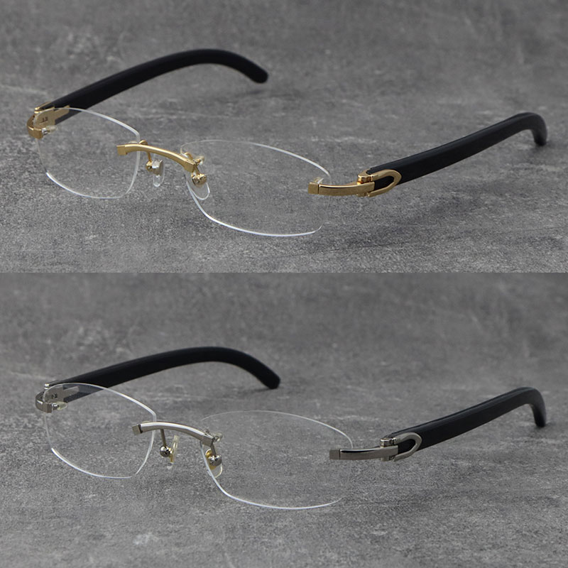 Image of Manufacturers Wholesale Black Buffalo Horn Frames Man Woman Square Eyeglasses 18K Gold Silver glasses Unisex Designer High quality Optical L