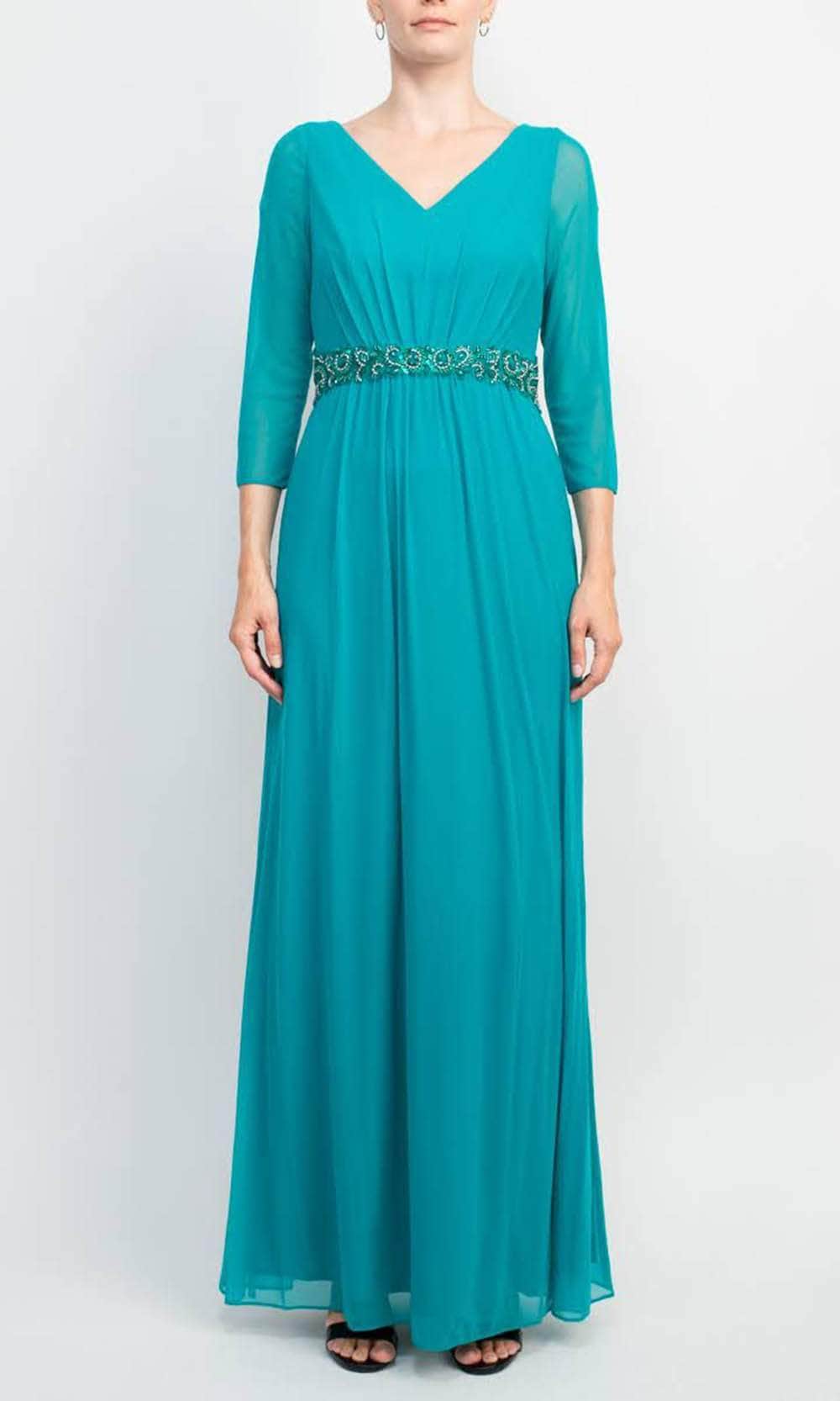Image of Marina 267155 - Embellished Waist Evening Dress