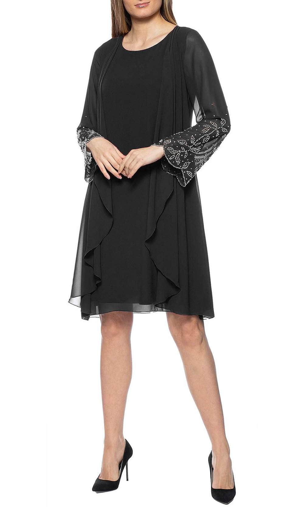 Image of Marina 267797 - Embellished Sleeve Formal Dress