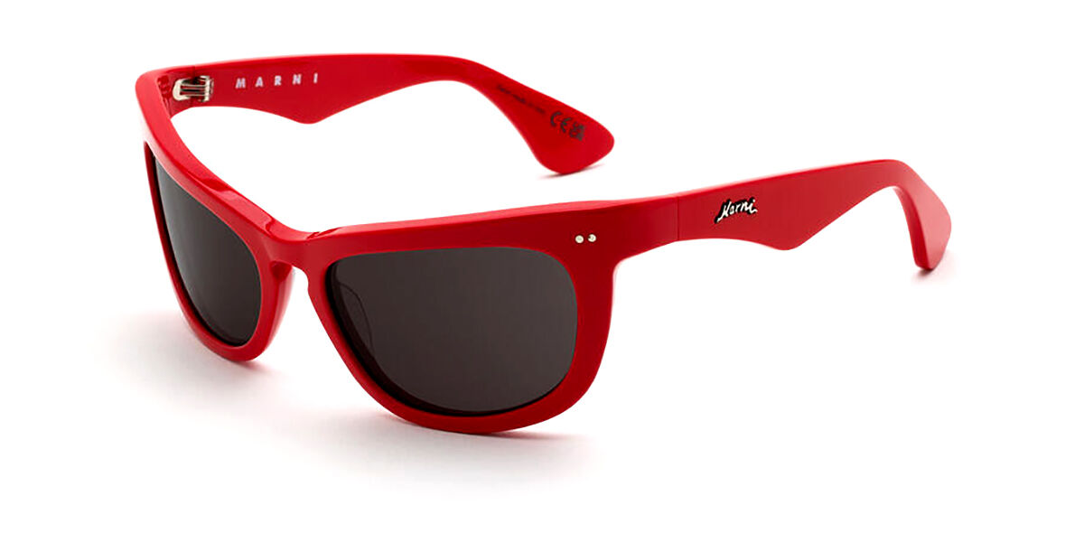 Image of Marni Isamu Solid Vermelhos 1TZ Óculos de Sol Vermelhos Masculino PRT