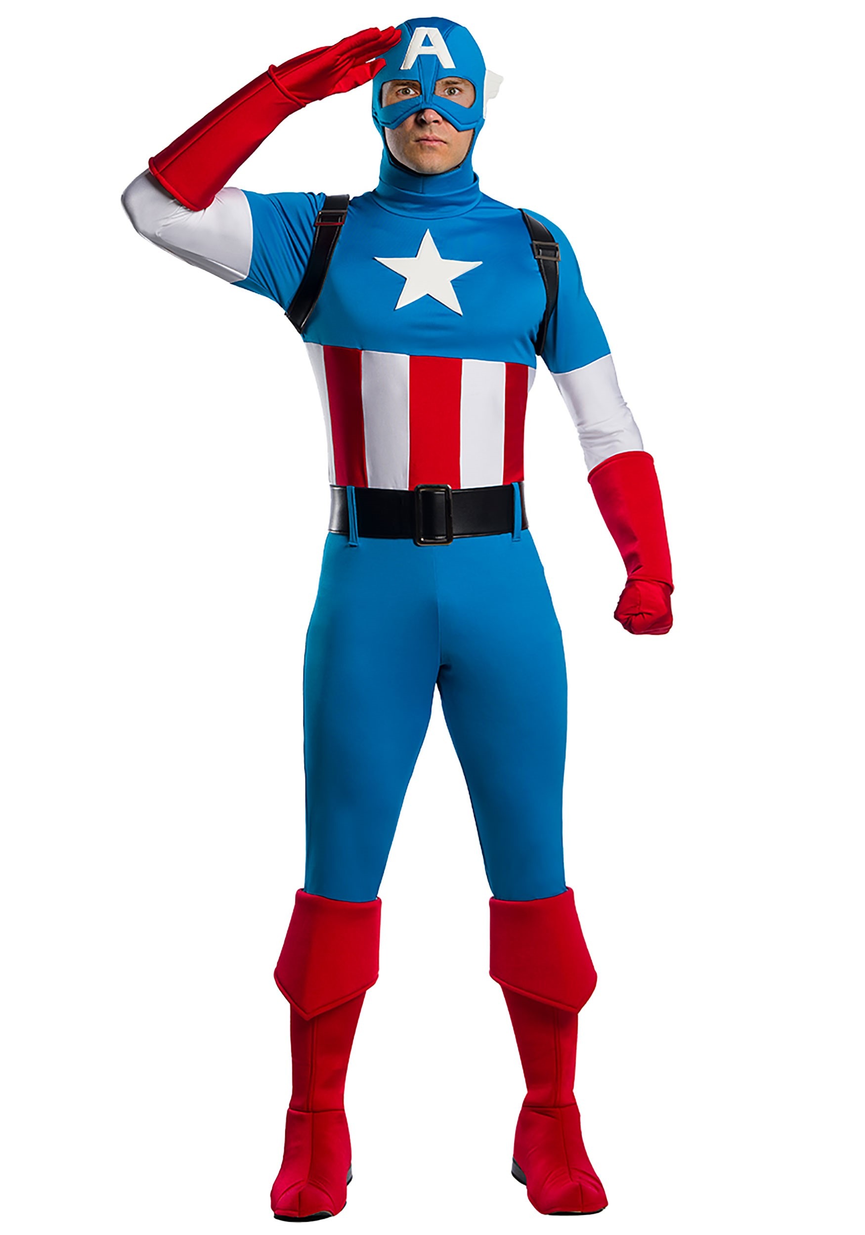 Image of Marvel Adult Captain America Premium Costume ID CH03700-XS