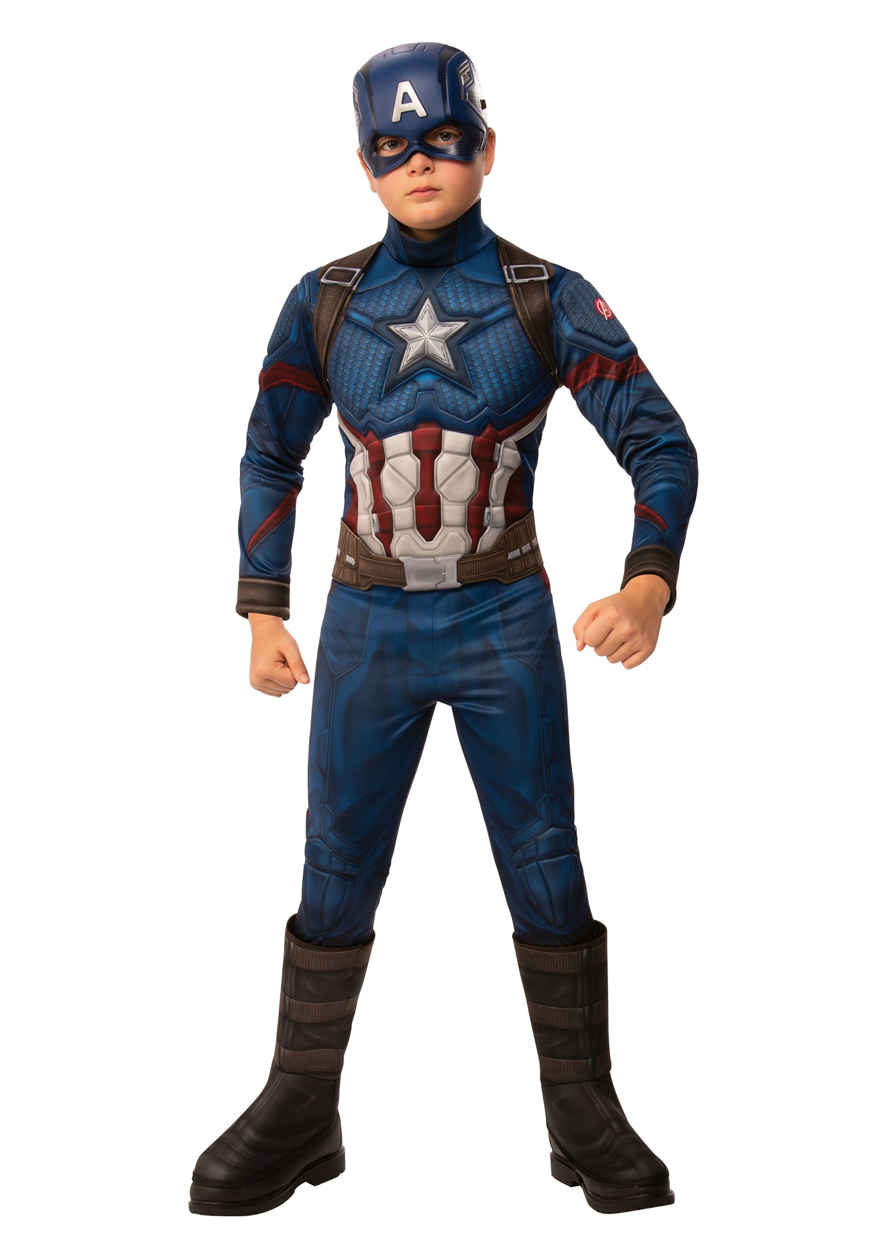 Image of Marvel Avengers Endgame Boys Captain America Deluxe Costume ID RU700668-S
