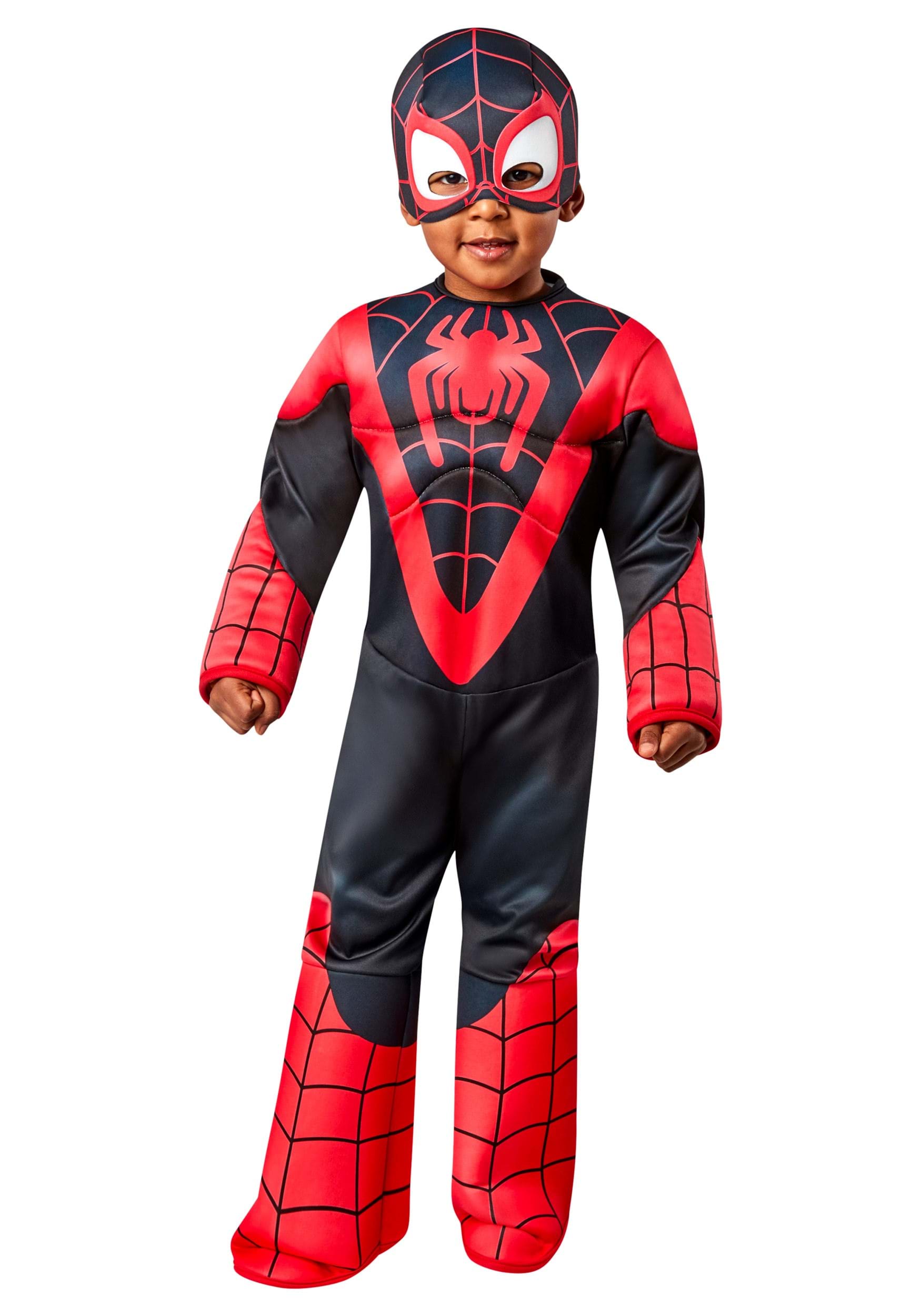 Image of Marvel Deluxe Toddler Miles Morales Spider-Man Costume ID RU702741-4T
