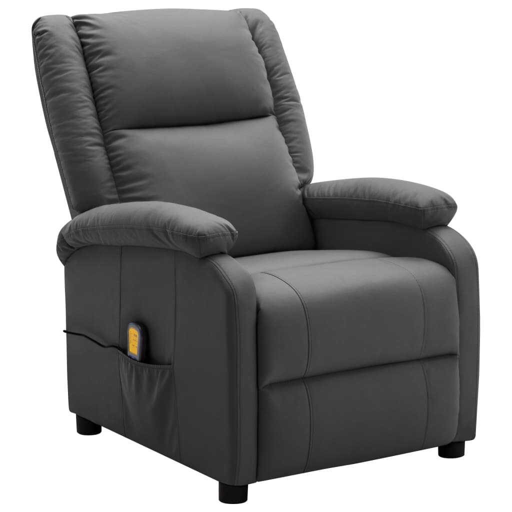 Image of Massage Recliner Anthracite Faux Leather