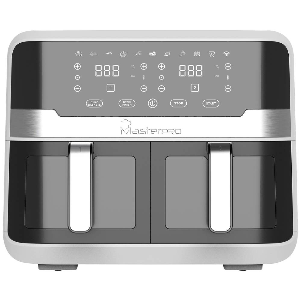 Image of MasterPRO Rocket Duo Airfryer 2400 W with display Indicator light Black Silver