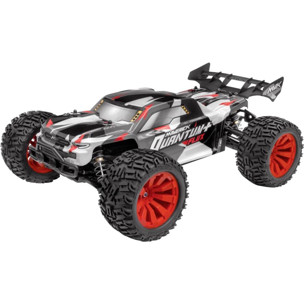 Image of Maverick Quantum+ XT Flux 3S 1/10 4WD Stadium Truck - Red Brushless 1:10 RC model car Electric Truggy 4WD RtR 24 GHz