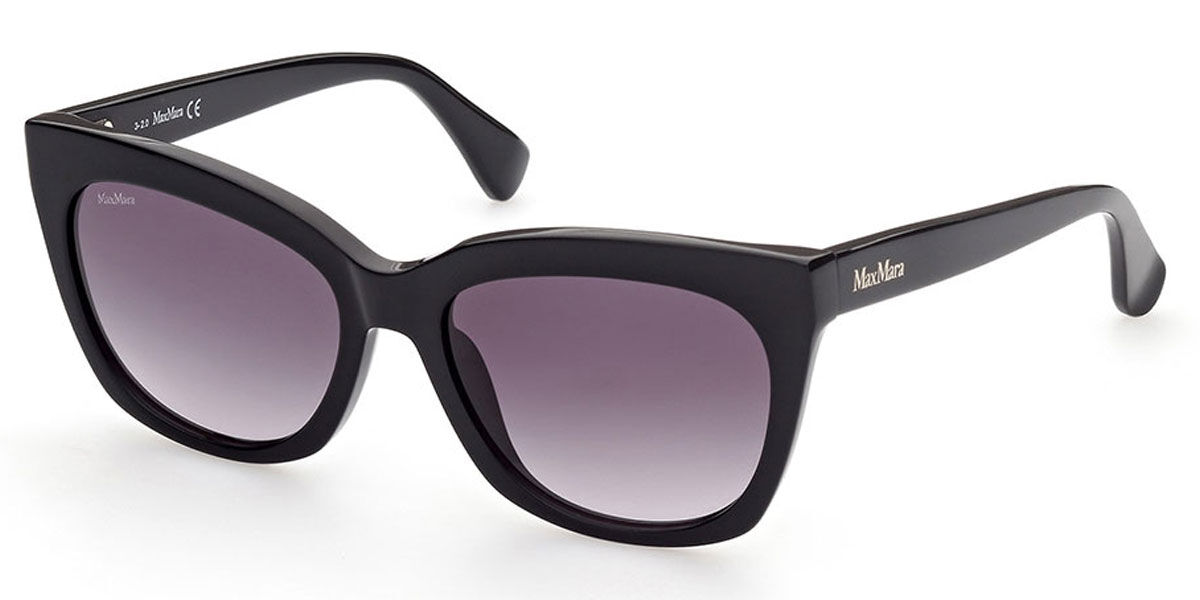 Image of Max Mara MM0009 01B 55 Lunettes De Soleil Femme Noires FR