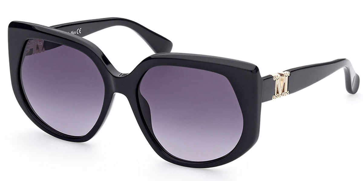 Image of Max Mara MM0013 01B Óculos de Sol Pretos Feminino PRT