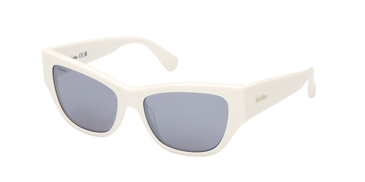 Image of Max Mara MM0041 21C 56 Lunettes De Soleil Femme Blanches FR