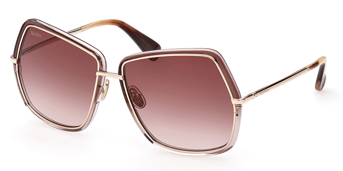 Image of Max Mara MM0054 28F 61 Lunettes De Soleil Femme Dorées FR