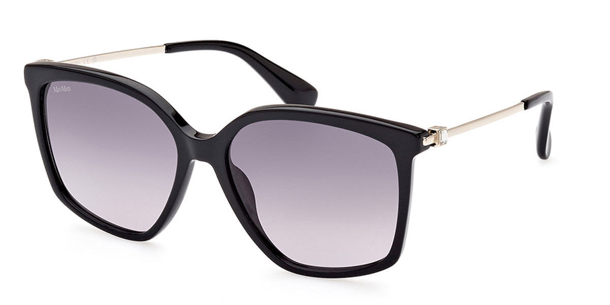 Image of Max Mara MM0055 01B Óculos de Sol Pretos Feminino BRLPT