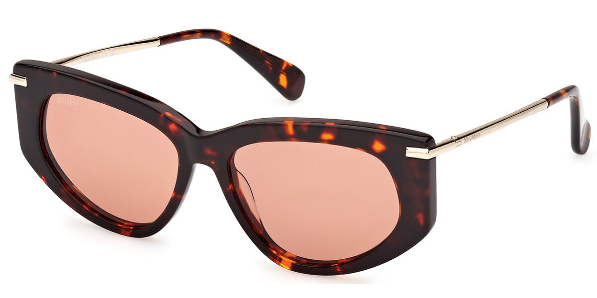 Image of Max Mara MM0100 BETH 52E Óculos de Sol Tortoiseshell Feminino PRT