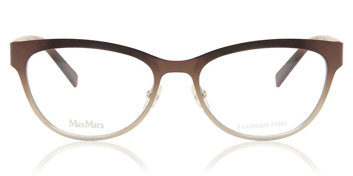 Image of Max Mara MM1241 FQK Óculos de Grau Marrons Feminino BRLPT