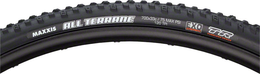 Image of Maxxis All Terrane Tire - 700 x 33 Tubeless Folding Black Dual EXO 120tpi