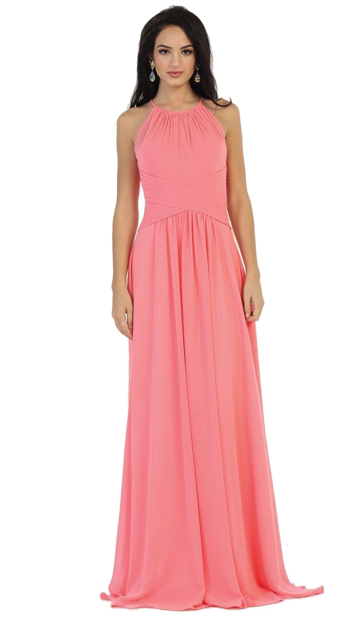 Image of May Queen - Crisscross Ruched Fitted Bridesmaid Dress