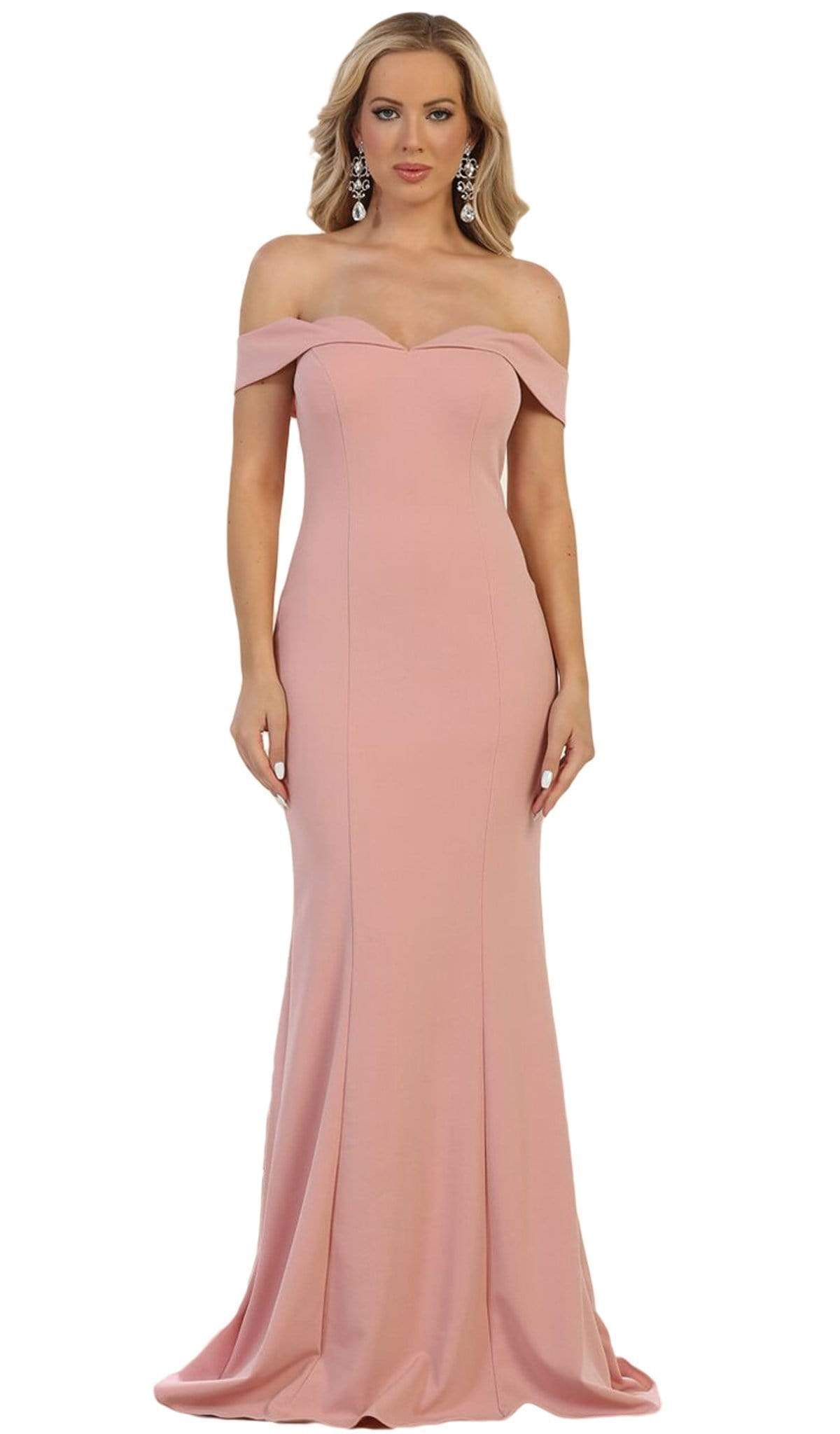 Image of May Queen - Fold over Off-Shoulder Sheath Dress