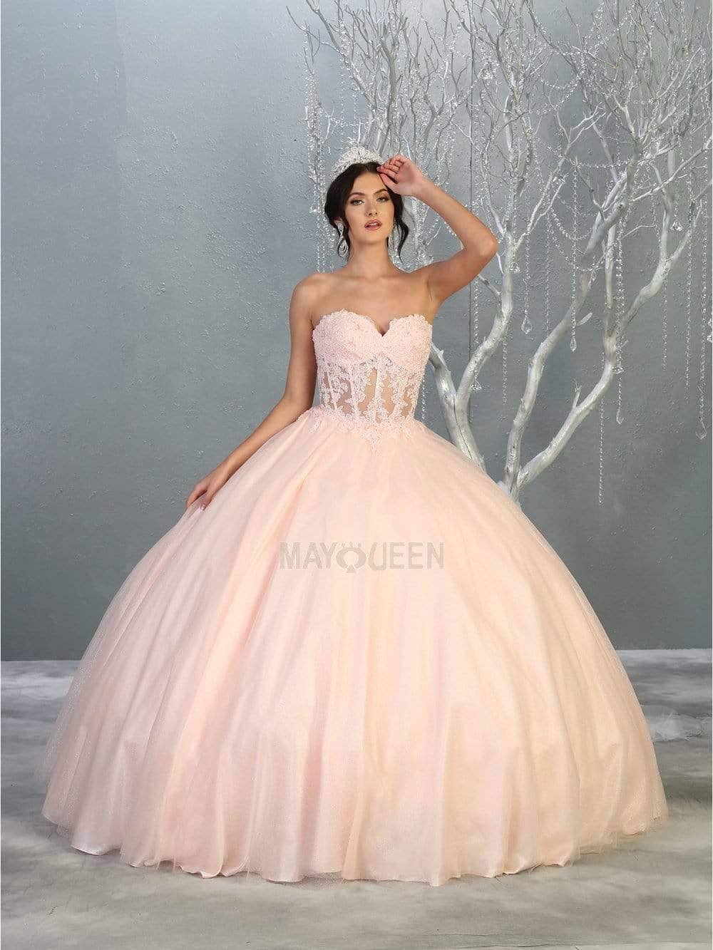 Image of May Queen - LK141 Strapless Sweetheart Corset Bodice Ballgown