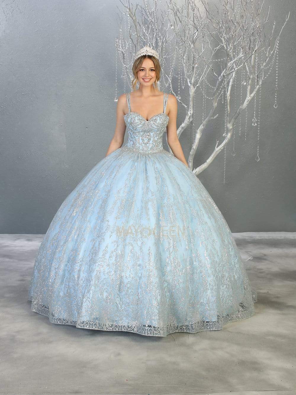 Image of May Queen - LK145 Glitter Embellished Sweetheart Ballgown
