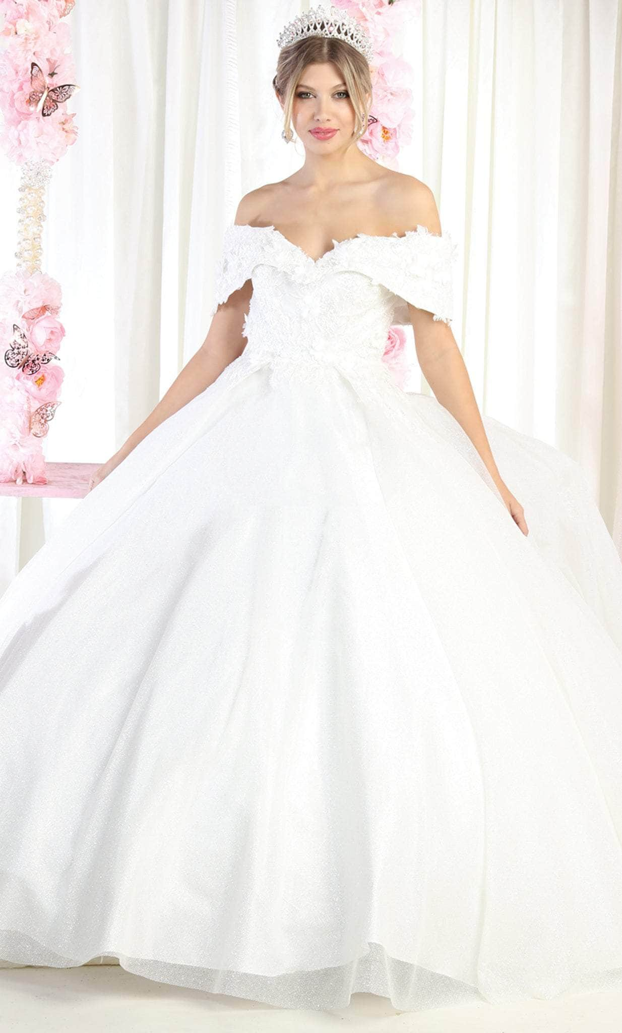 Image of May Queen LK165 - Applique Quinceanera Ballgown