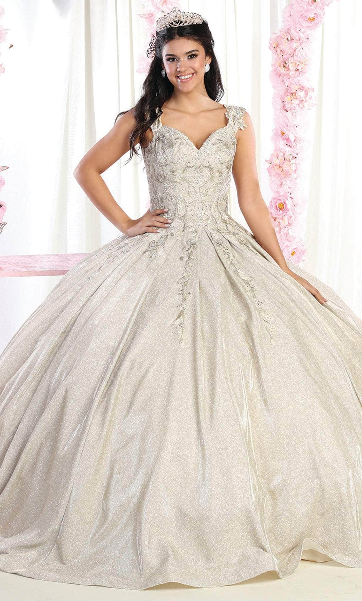 Image of May Queen LK178 - Lace Detailed Quinceanera Ballgown