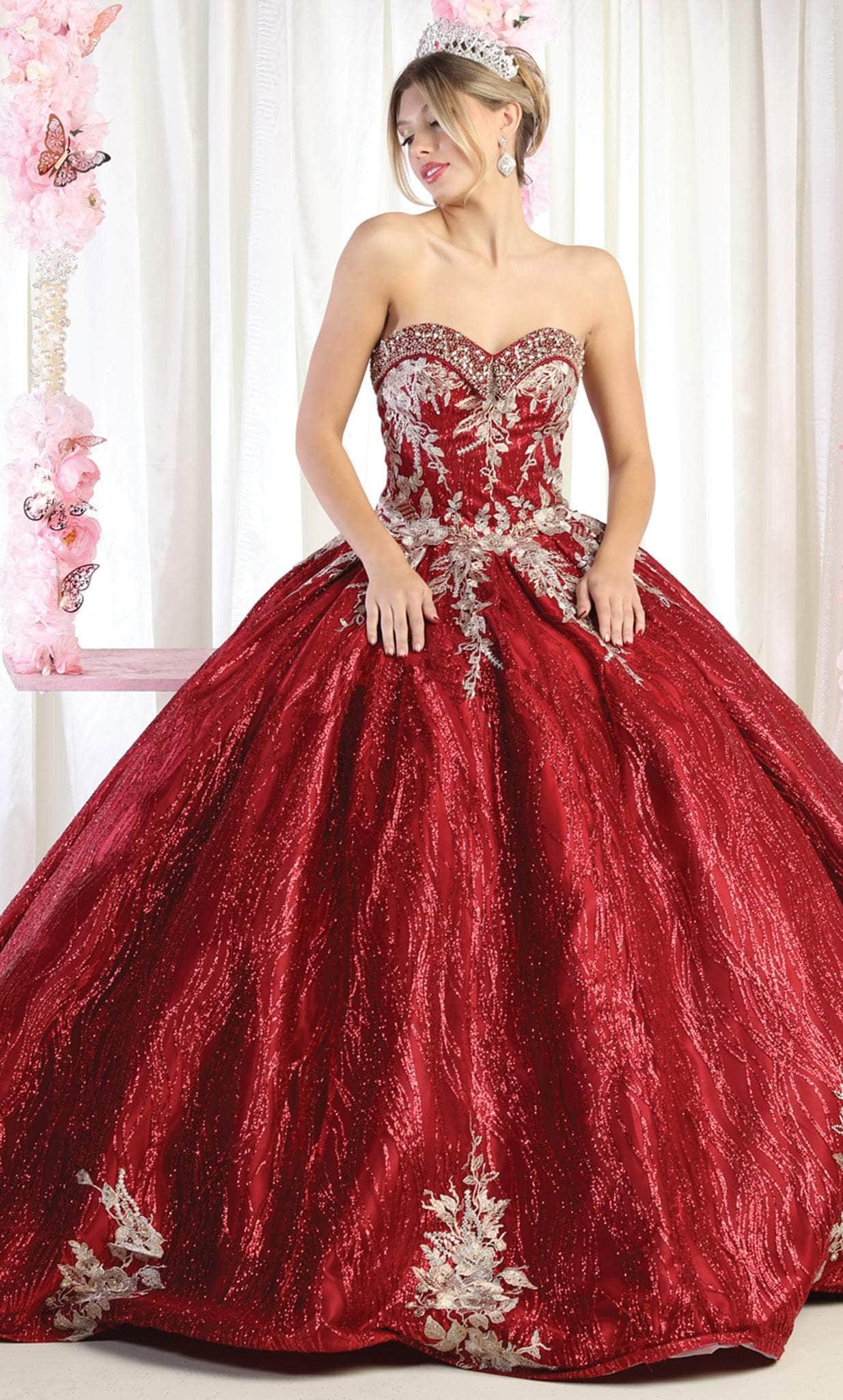 Image of May Queen LK179 - Embroidered Quinceanera Ballgown