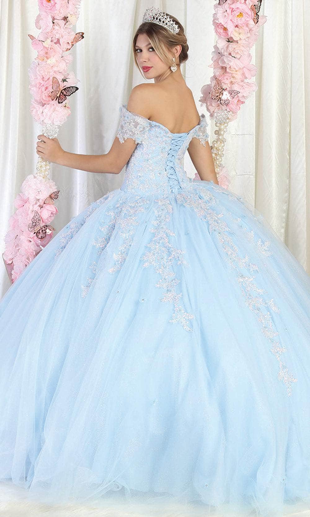 Image of May Queen LK187 - Off Shoulder Embroidery Quinceanera Gown