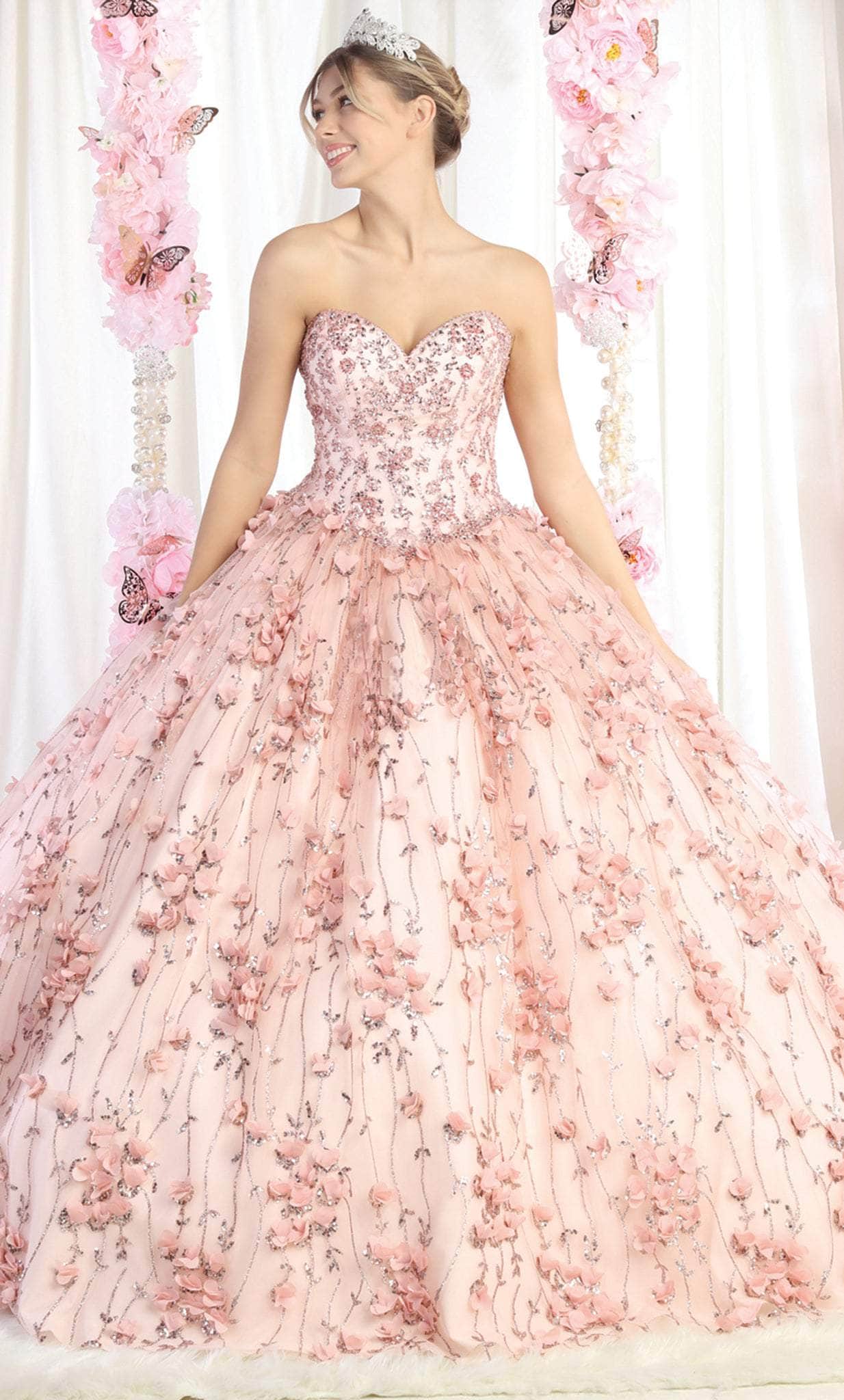 Image of May Queen LK190 - Strapless Quinceanera Ballgown