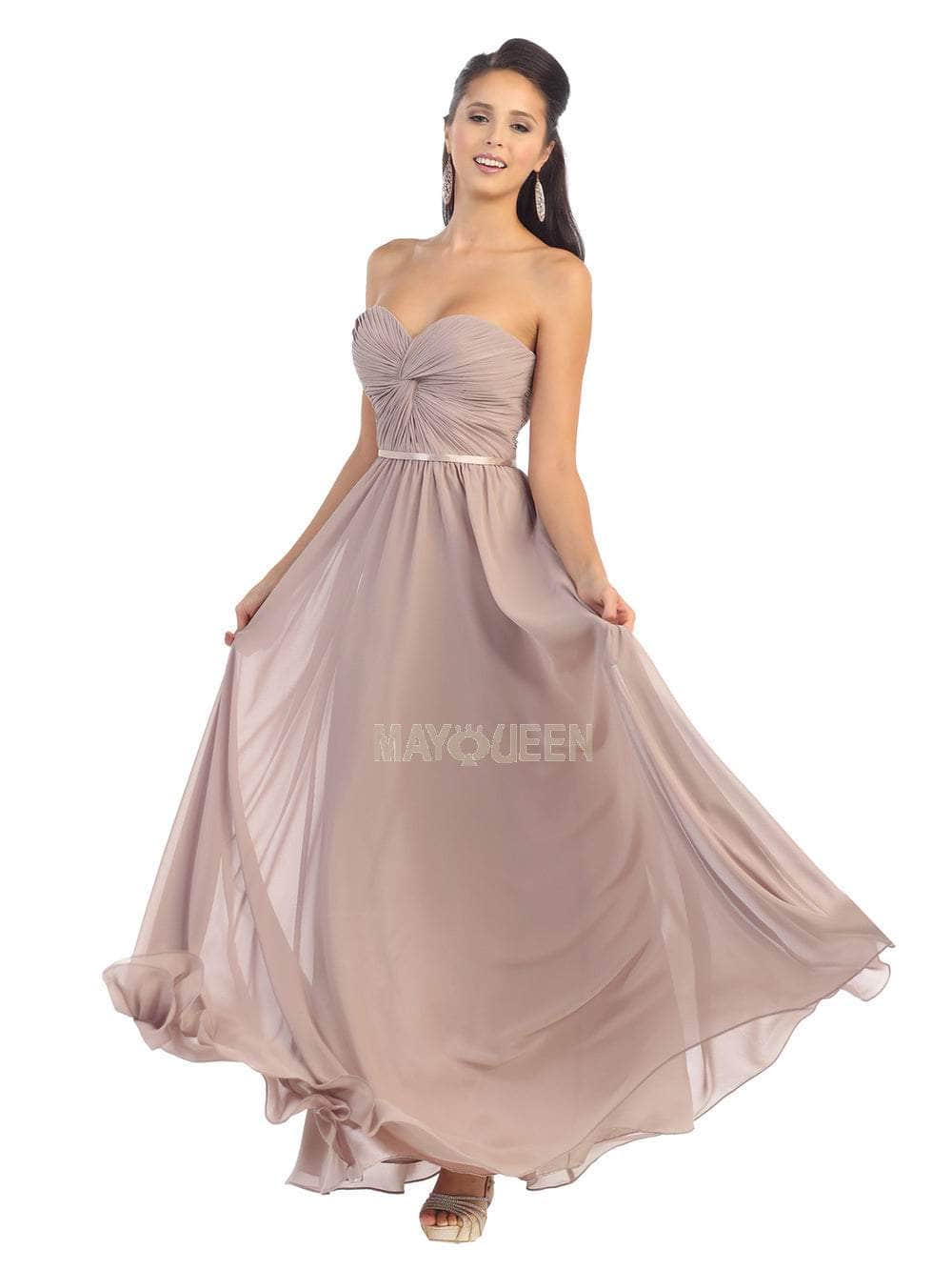Image of May Queen - MQ1145 Ruched Bodice Sweetheart A-Line Gown