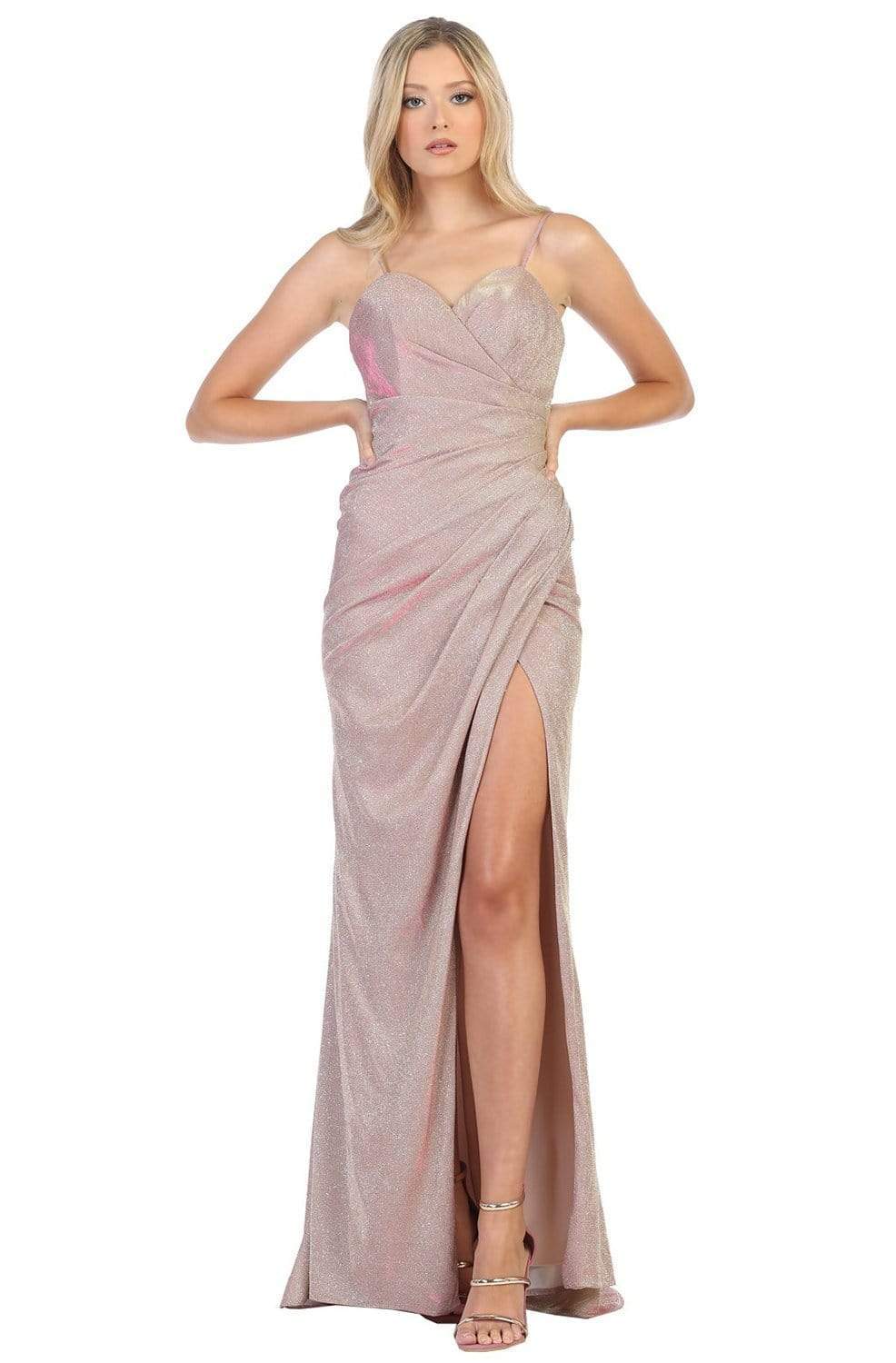 Image of May Queen - MQ1730 Sweetheart Pleated Sheath Dress