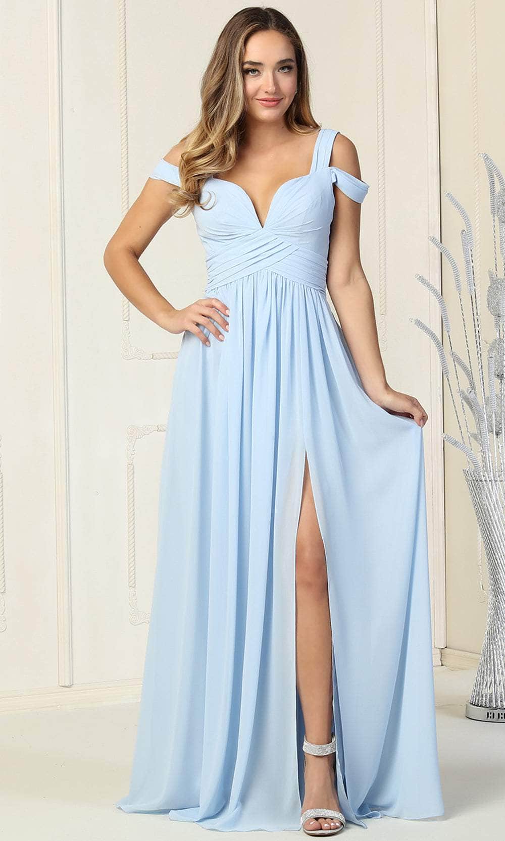 Image of May Queen MQ1848 - Cold Shoulder Formal Gown