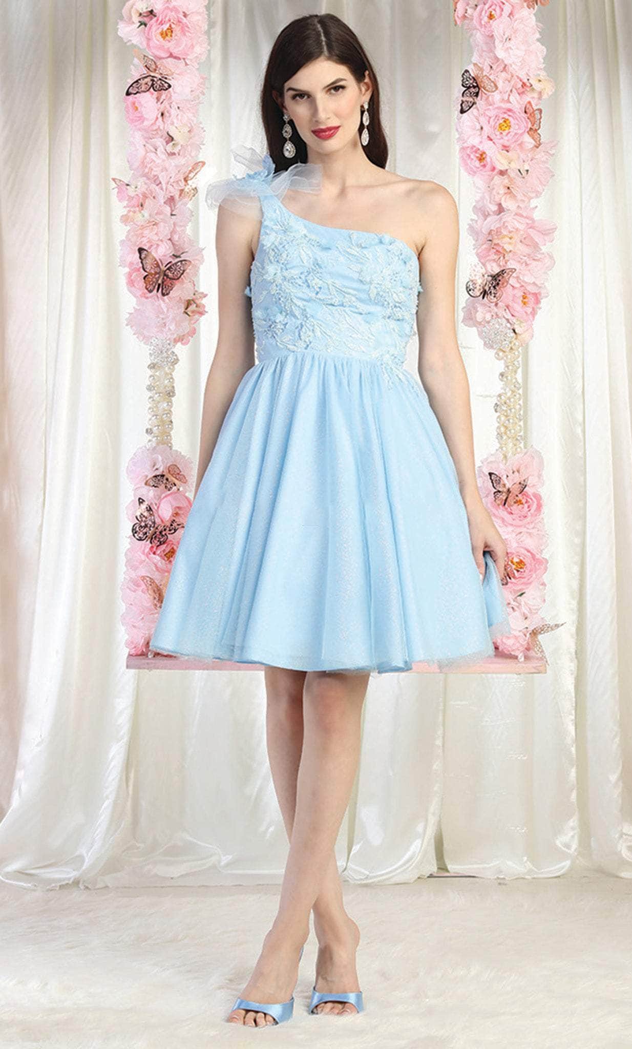 Image of May Queen MQ1952 - One Shoulder A-Line Cocktail Dress