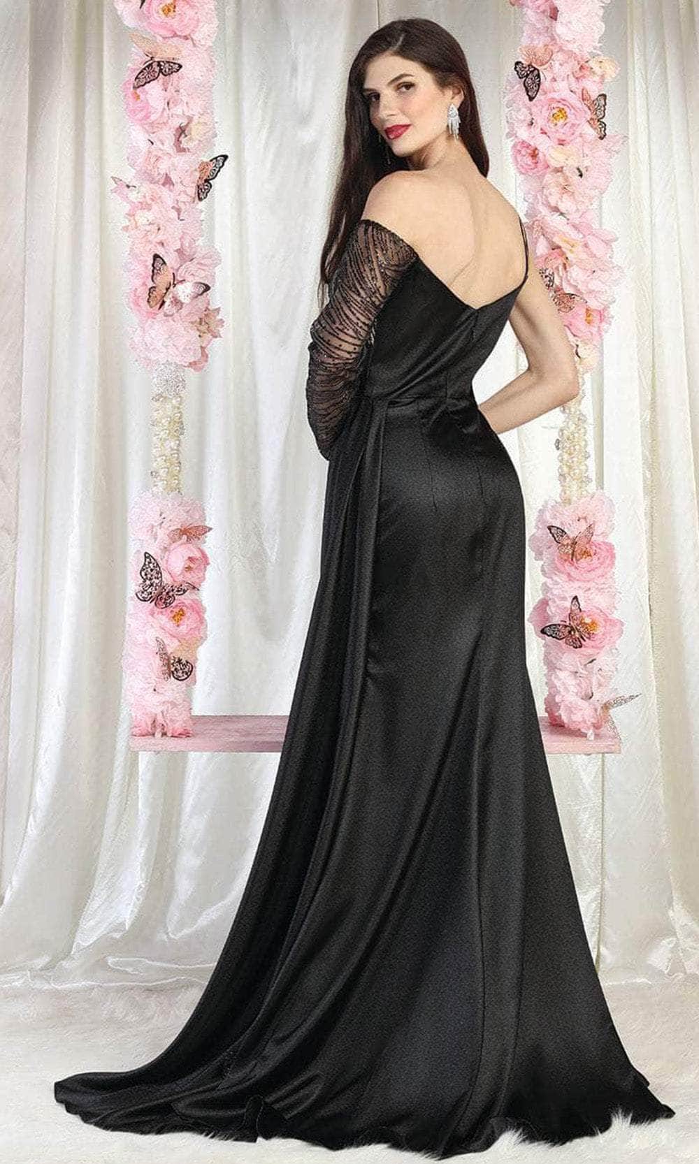 Image of May Queen MQ2003 - Glitter Asymmetrical Prom Gown