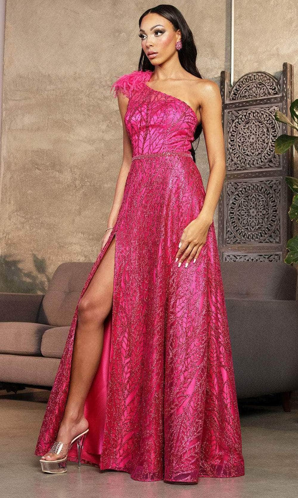 Image of May Queen MQ2024 - One Shoulder A-Line Prom Gown