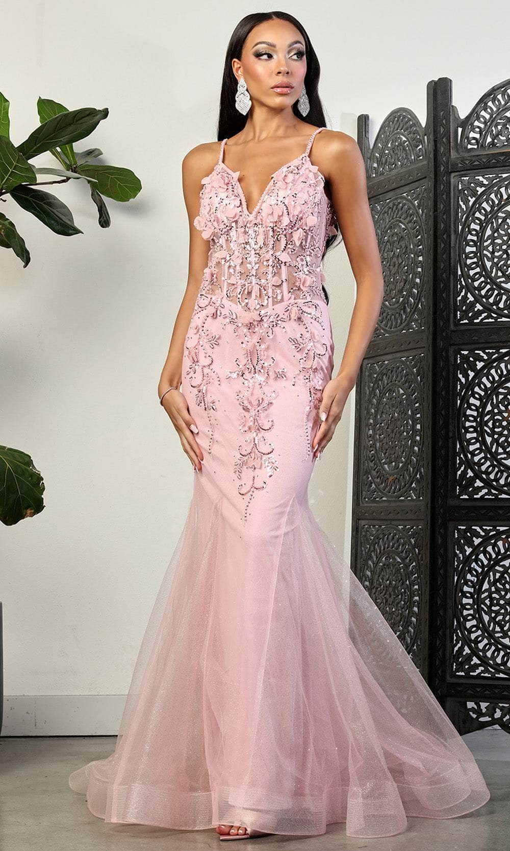Image of May Queen RQ8030 - Embellished Mermaid Prom Gown