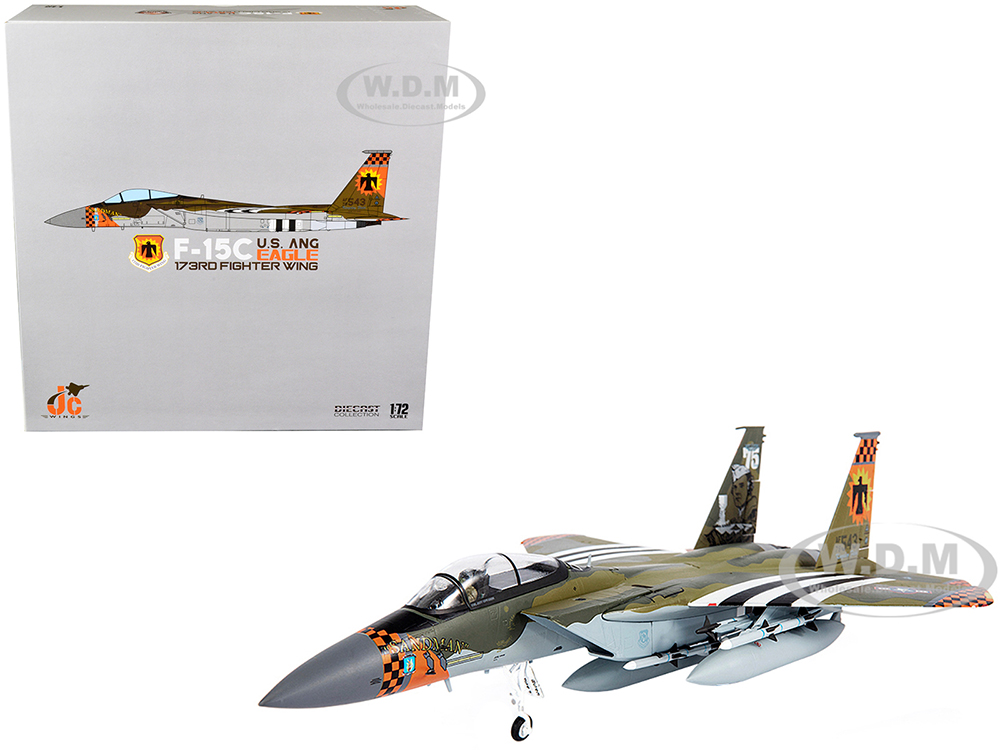 Image of McDonnell Douglas F-15C Eagle Fighter Plane "US ANG 173rd Fighter Wing" (2020) 1/72 Diecast Model by JC Wings