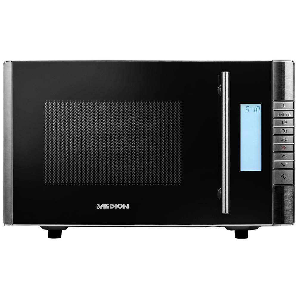 Image of Medion MD 14482 Microwave Stainless steel Black 800 W Grill function with display Timer fuction