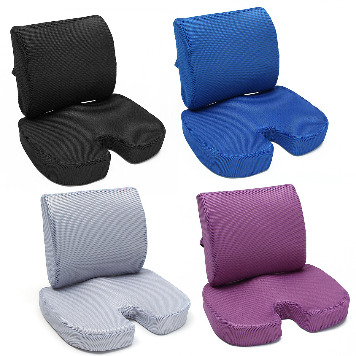 Image of Memory Foam Seat Cushion Orthopedic Coccyx Protection Car Chair Backrest Waist Pad Pain Relief Massage Hip Cushio
