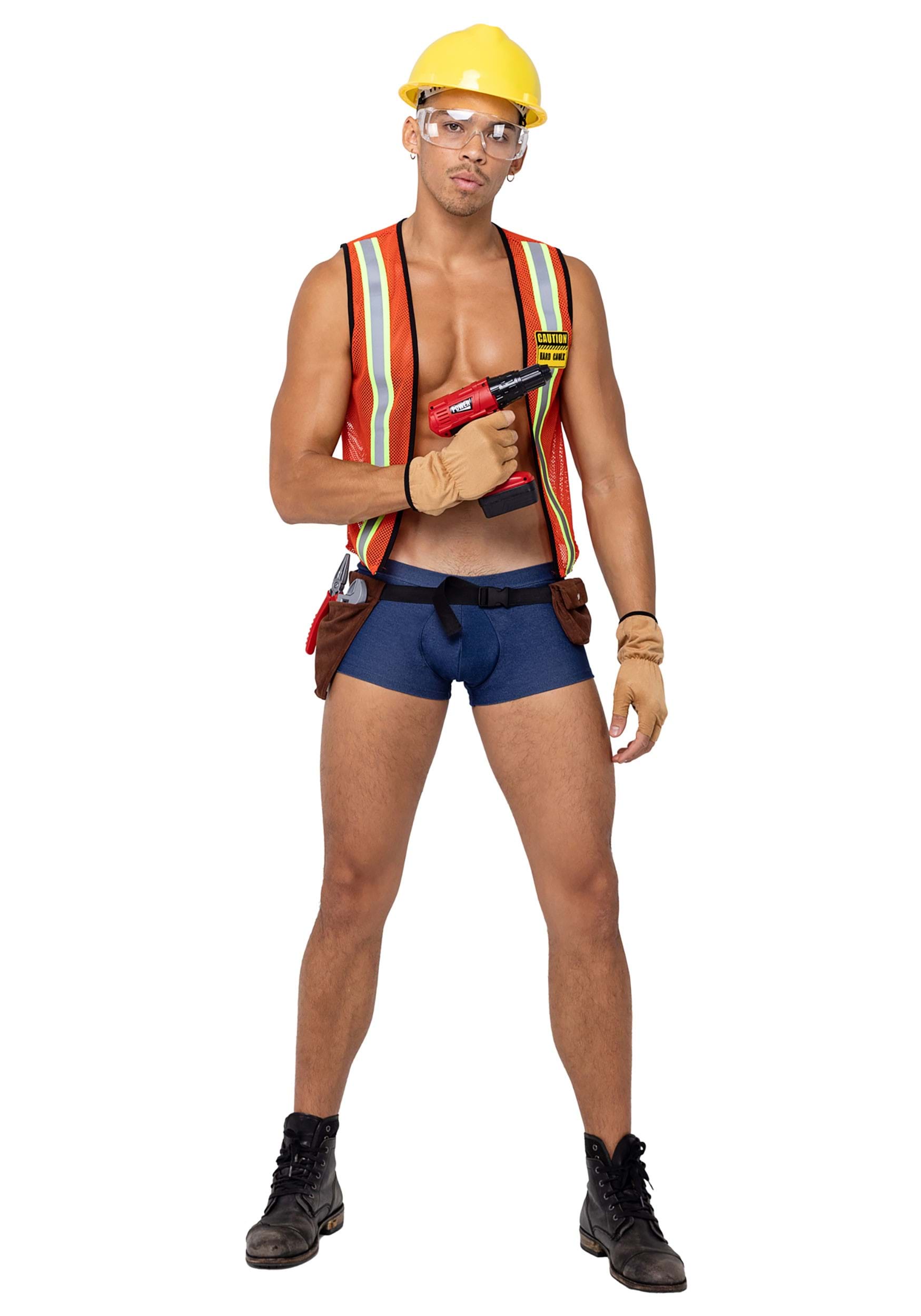 Image of Men’s Sexy Construction Hard Worker Costume | Sexy Men's Costumes ID RO6195-L