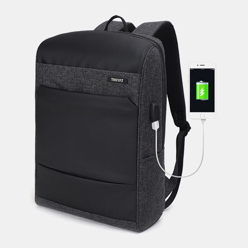 Image of Men Multifunctional Large Capacity Backpack Computer Bag With USB Charging Port