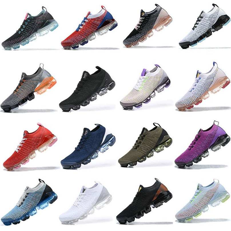 Image of Men Running Shoes 2019Style 30 Machine Knit Upper With Bubble Sole Triple Black Future Electric Green South Beach Flash Crimson Aura Men&#0